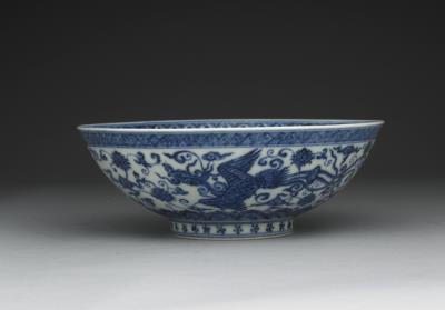 图片[2]-Bowl with lotus and phoenix decoration in underglaze blue, Yongle reign (1403-1424)-China Archive